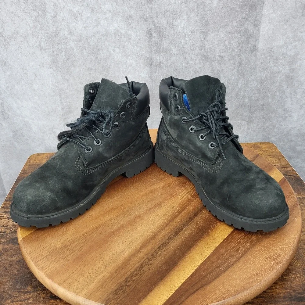 Timberland‎ Boots Youth 3 M Primaloft 200 Gram Black Nubuck Leather Waterproof